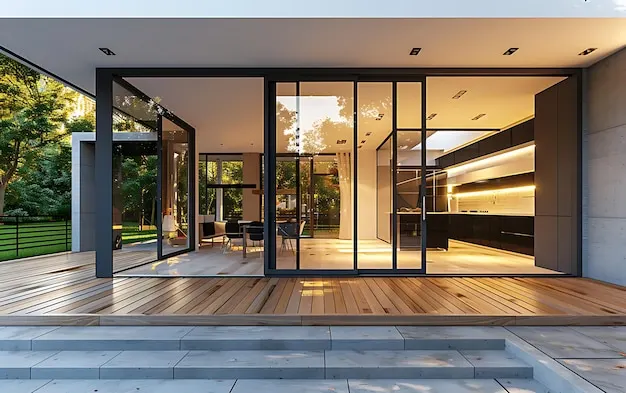 Weather resistant aluminium door frame