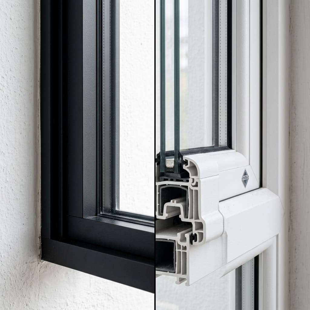 Aluminium vs uPVC frame profile comparison