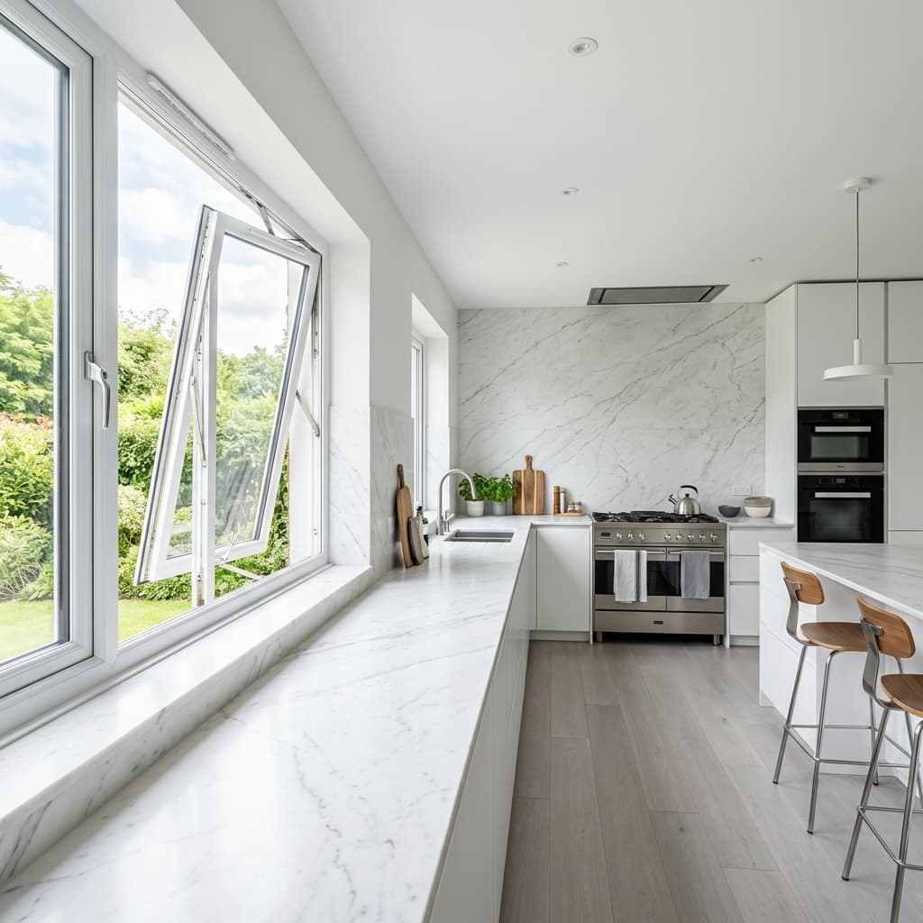 uPVC casement window for kitchen ventilation