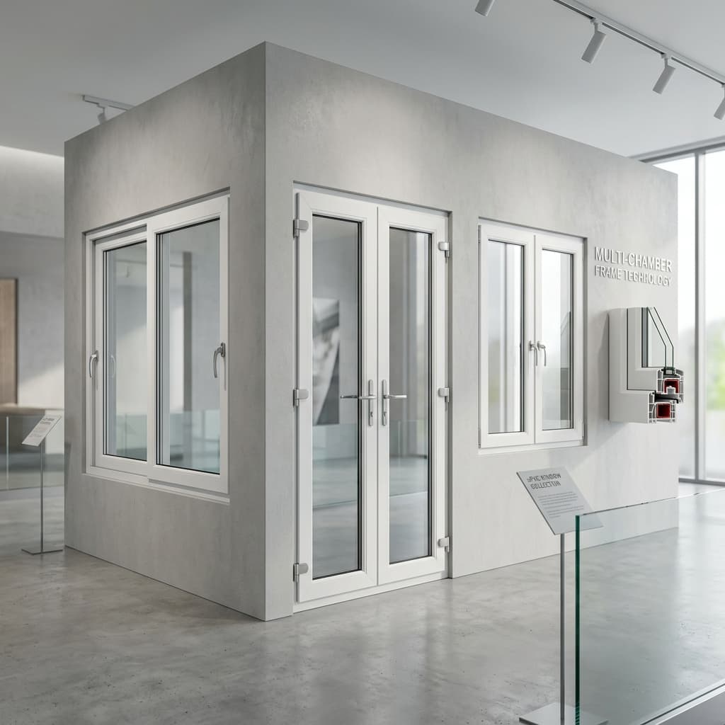 uPVC window styles with multi-chamber technology