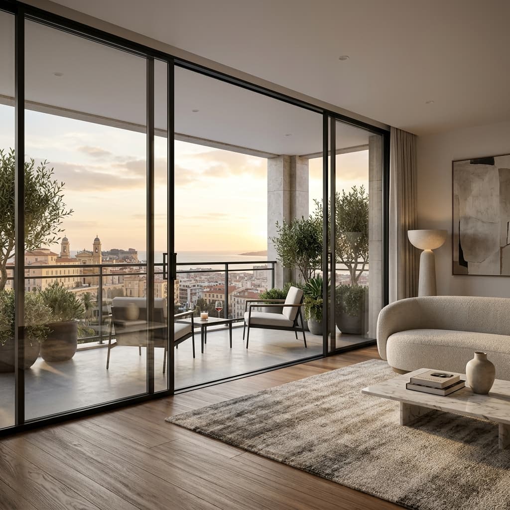 Slim Profile Glass Doors