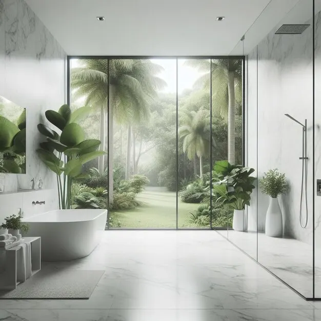 Bath Shower Glass Partition