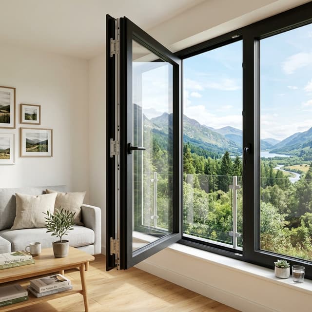 Slim aluminium window profile design