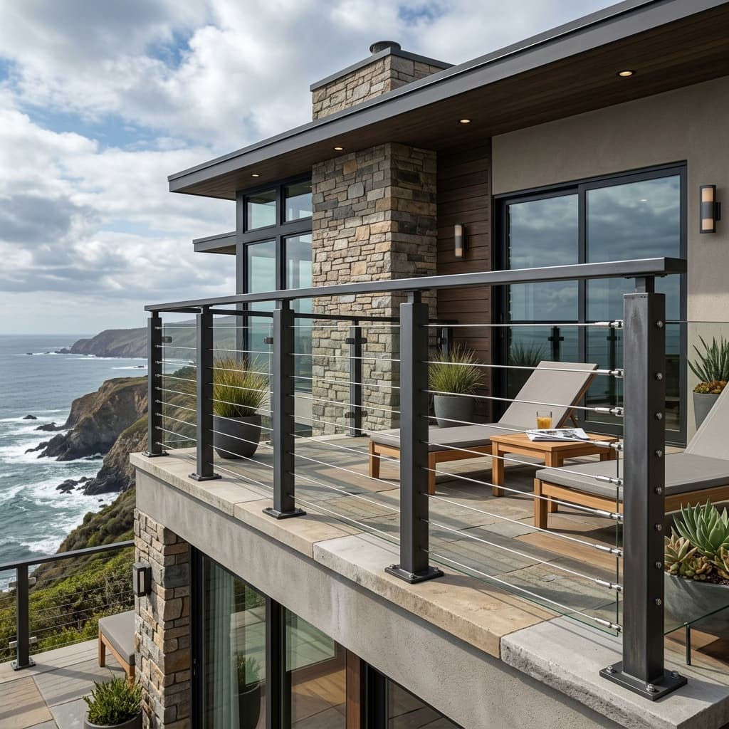 Modern Glass Balcony Railing