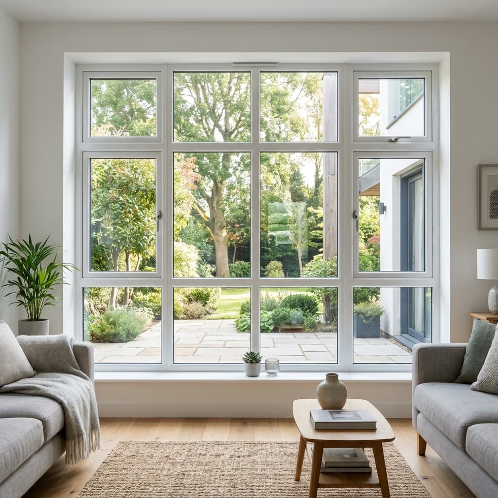Large 6x5 ft uPVC living room window assembly