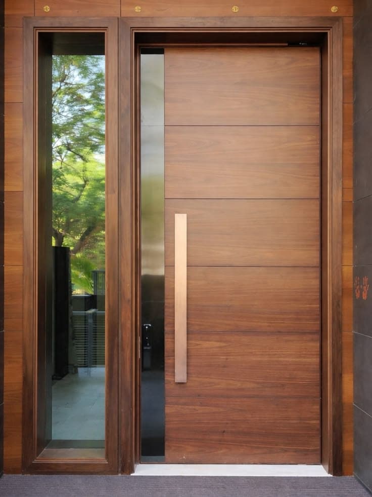 Wood-Finish Aluminium Door